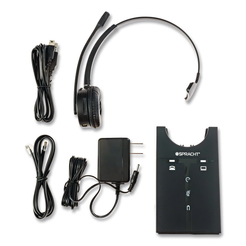 Spracht ZuM Maestro Monaural Over The Head Headset - Black