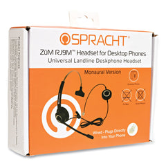 Spracht ZuM ZuMRJ9M Monaural Over The Head Headset - Black