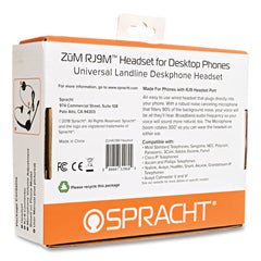 Spracht ZuM ZuMRJ9M Monaural Over The Head Headset - Black
