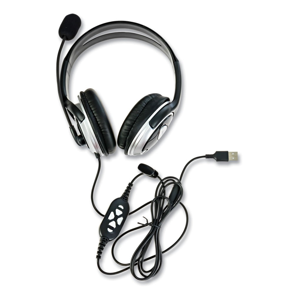 Spracht ZuM Binaural Over The Head Headset - Black/Silver