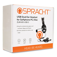 Spracht ZuM Binaural Over The Head Headset - Black/Silver