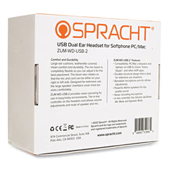 Spracht ZuM Binaural Over The Head Headset - Black/Silver
