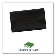 Stout by Envision 30 in. x 39 in. 1.3 mil. 30 Gallon Total Recycled Content Plastic Trash Bags - Brown/ Black (100/Carton)