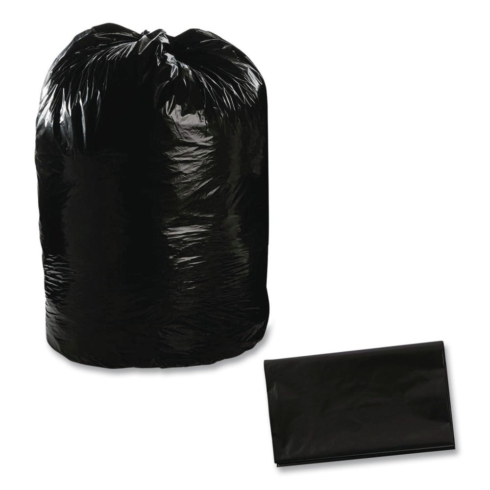 Stout by Envision 36 in. x 58 in. 1.5 mil. 60 Gallon Total Recycled Content Plastic Trash Bags - Brown/ Black (100/Carton)