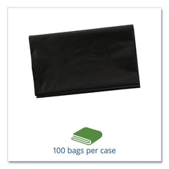 Stout by Envision 36 in. x 58 in. 1.5 mil. 60 Gallon Total Recycled Content Plastic Trash Bags - Brown/ Black (100/Carton)