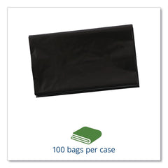 Stout by Envision 38 in. x 60 in. 1.5 mil. 60 Gallon Total Recycled Content Plastic Trash Bags - Brown/ Black (100/Carton)