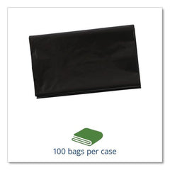 Stout by Envision T4349B15 43 in. x 49 in. 56-Gallon 1.5 mil. Total Recycled Content Plastic Trash Bags - Black/Brown (100/Carton)
