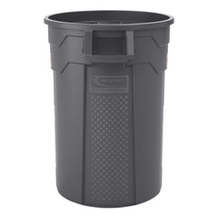 Suncast Commercial Injection Molded Utility Trash Can, 32 gal, Plastic/Resin, Gray