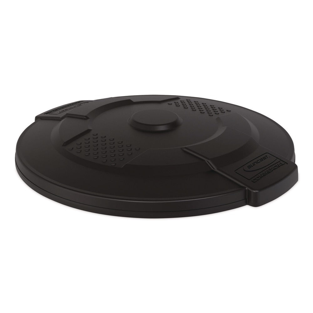 Suncast Commercial Utility Trash Can Lid for 32 gal Trash Can, 22.22-in Diameter x 3-in, Black