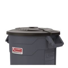 Suncast Commercial Utility Trash Can Lid for 32 gal Trash Can, 22.22-in Diameter x 3-in, Black