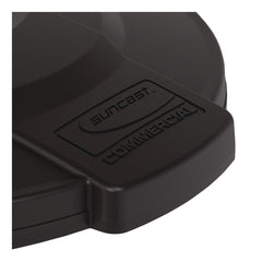 Suncast Commercial Utility Trash Can Lid for 32 gal Trash Can, 22.22-in Diameter x 3-in, Black