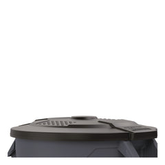 Suncast Commercial Utility Trash Can Lid for 32 gal Trash Can, 22.22-in Diameter x 3-in, Black