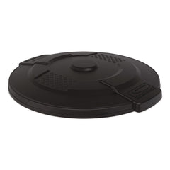 Suncast Commercial Utility Trash Can Lid for 32 gal Trash Can, 22.22-in Diameter x 3-in, Black