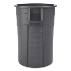 Suncast Commercial Injection Molded Utility Trash Can, 44 gal, Plastic/Resin, Gray