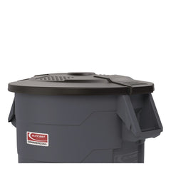 Suncast Commercial Utility Trash Can Lid for 44 gal Trash Can, 24.88-in Diameter x 3-in, Black