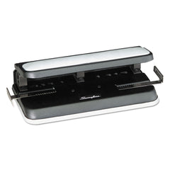 Swingline 32-Sheet Easy Touch 2- to 3-Hole Punch with Cintamatic Centering - Black/Gray