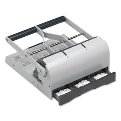 Swingline 160-Sheet Antimicrobial Protected Adjustable 2-To-3 9/32 in. Hole Punch - Putty/Gray