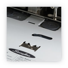 Swingline 160-Sheet Antimicrobial Protected Adjustable 2-To-3 9/32 in. Hole Punch - Putty/Gray