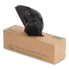 Tatco Dog Waste Bags Open-Face 0.5 gal 8-in x 13-in Black Perforated Roll 200 Bags/Roll 10 Rolls/Carton