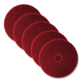 3M 14 in. Low-Speed Buffer Floor Pads - Red (5/Carton)