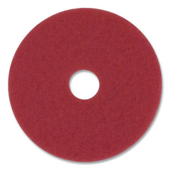 3M 20 in. Low-Speed Buffer Floor Pads - Red (5/Carton)