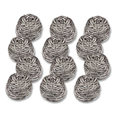 Scotch-Brite Stainless Steel Scrubber - Silver (12/Carton)