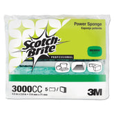 Scotch-Brite PROFESSIONAL 3000CC 2.8 in. x 4.5 in. 0.6 in. Thick Power Sponge - Blue/Teal (5/Pack)