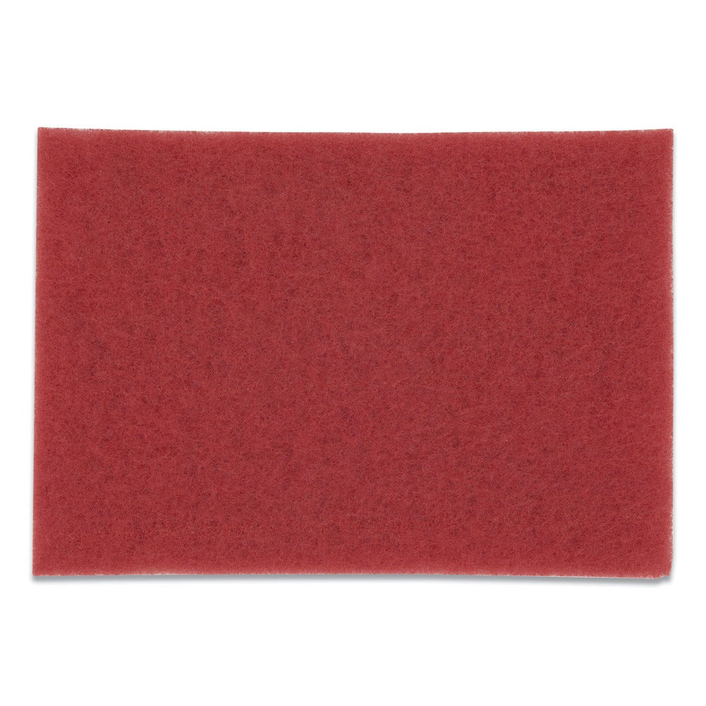 3M 20 in. x 14 in. Low-Speed Buffer Floor Pads 5100 - Red (10/Carton)