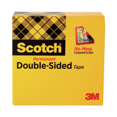 Scotch 1 in. Core 0.5 in. x 75 ft. Double-Sided Tape - Clear (1-Roll)