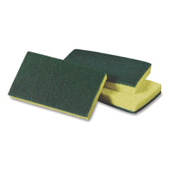 Scotch-Brite PROFESSIONAL 74CC 3.6 in. x 6.1 in. 0.7 in. Thick Medium-Duty Scrubbing Sponge - Yellow/Green (10/Pack)
