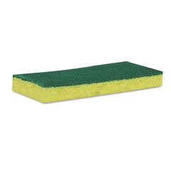 Scotch-Brite PROFESSIONAL 74CC 3.6 in. x 6.1 in. 0.7 in. Thick Medium-Duty Scrubbing Sponge - Yellow/Green (10/Pack)