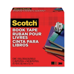 Scotch 1.5 in. x 15 yds 3 in. Core Book Tape - Clear (1-Roll)