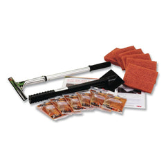 Scotch-Brite PROFESSIONAL Quick Clean Griddle Cleaning System Starter Kit 4 X 5.24 Orange
