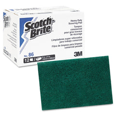 Scotch-Brite PROFESSIONAL 86 6 in. x 9 in. Heavy-Duty Scouring Pad 86 - Green (12/Pack, 3 Packs/Carton)