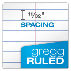 Ampad Earthwise by Ampad 4 x 8 Gregg Rule Recycled Reporter's Notepad - White Cover/White Sheets