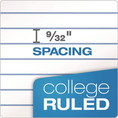 TOPS 8.5 in. x 11.75 in. Double Docket Pads with Extra Sturdy Back - White (100-Sheets/Pad)