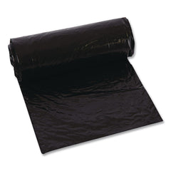 Trinity Plastics 33 in. x 39 in. 33 gal. 1.25 mil Flat Pack Low-Density Can Liners - Black (100/Carton)