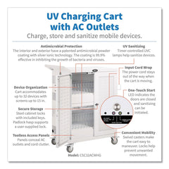 Tripp Lite 32 Devices 34.8-in x 21.6-in x 42.3-in UV Sterilization and Charging Cart - White