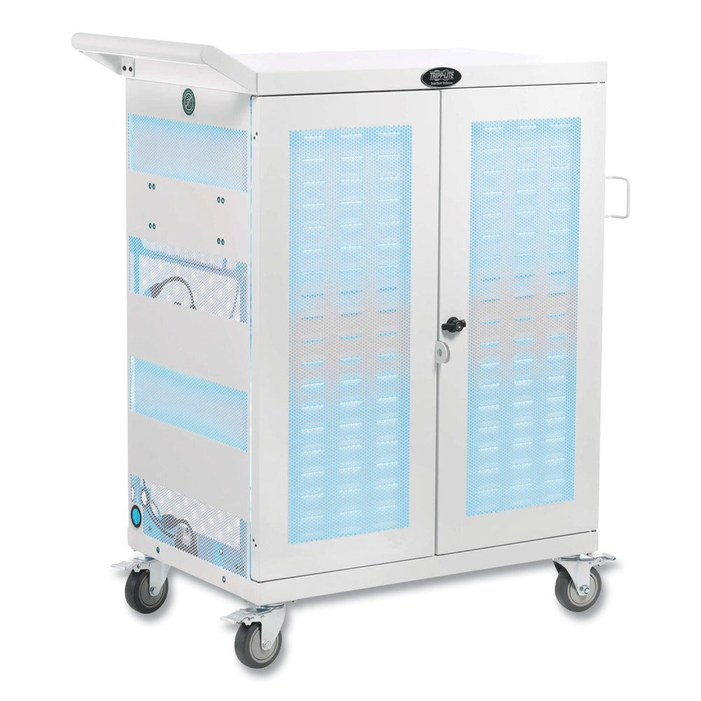 Tripp Lite 32 Devices 34.8-in x 21.6-in x 42.3-in UV Sterilization and Charging Cart - White