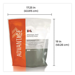 2XL TXL L36 Advantage 6 in. x 8 in. 1-Ply Gym Wipes - Unscented White (4/Carton)