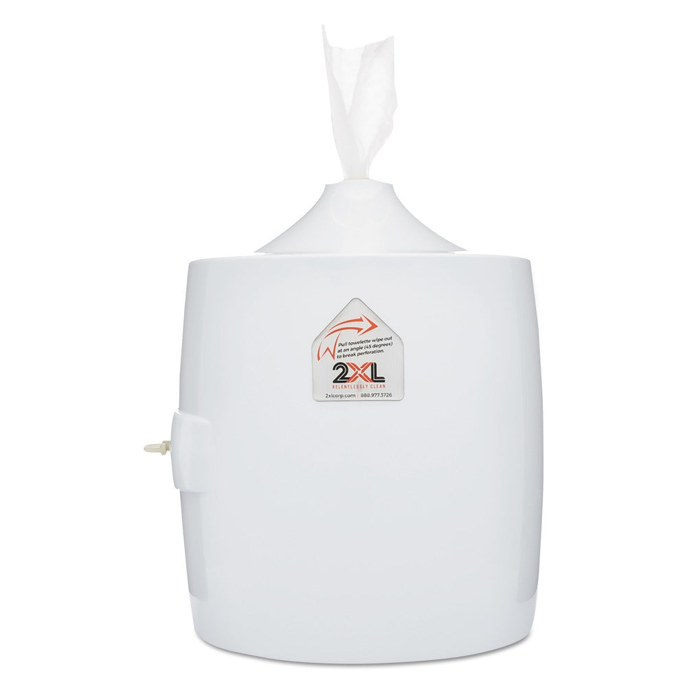 2XL 11 x 11 x 13 Contemporary Wall Mount Wipe Dispenser - White