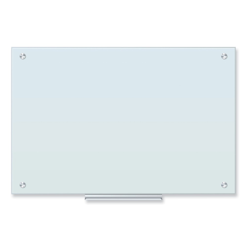 U Brands 35 x 23 Glass Dry Erase Board - White Surface