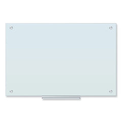 U Brands 35 x 23 Glass Dry Erase Board - White Surface