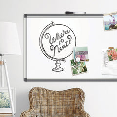 U Brands PINIT 48 in. x 36 in. Magnetic Dry Erase Board - White Surface/Satin Aluminum Frame