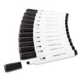 U Brands Low-Odor Dry-Erase Markers with Erasers - Black/Broad Chisel Tip (1-Dozen)