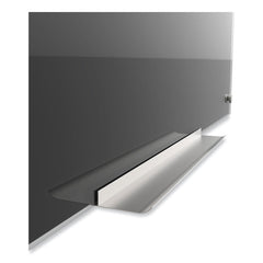U Brands 96 x 47 Glass Dry Erase Board - Black Surface