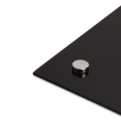 U Brands 96 x 47 Glass Dry Erase Board - Black Surface