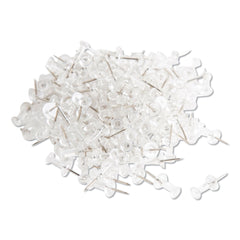 U Brands 0.44 in. Standard Push Pins - Clear Head/Silver Pin (200/Pack)