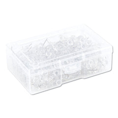 U Brands 0.44 in. Standard Push Pins - Clear Head/Silver Pin (200/Pack)