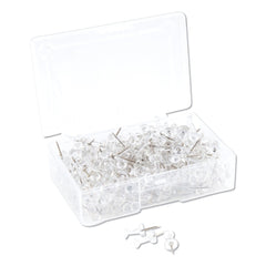U Brands 0.44 in. Standard Push Pins - Clear Head/Silver Pin (200/Pack)